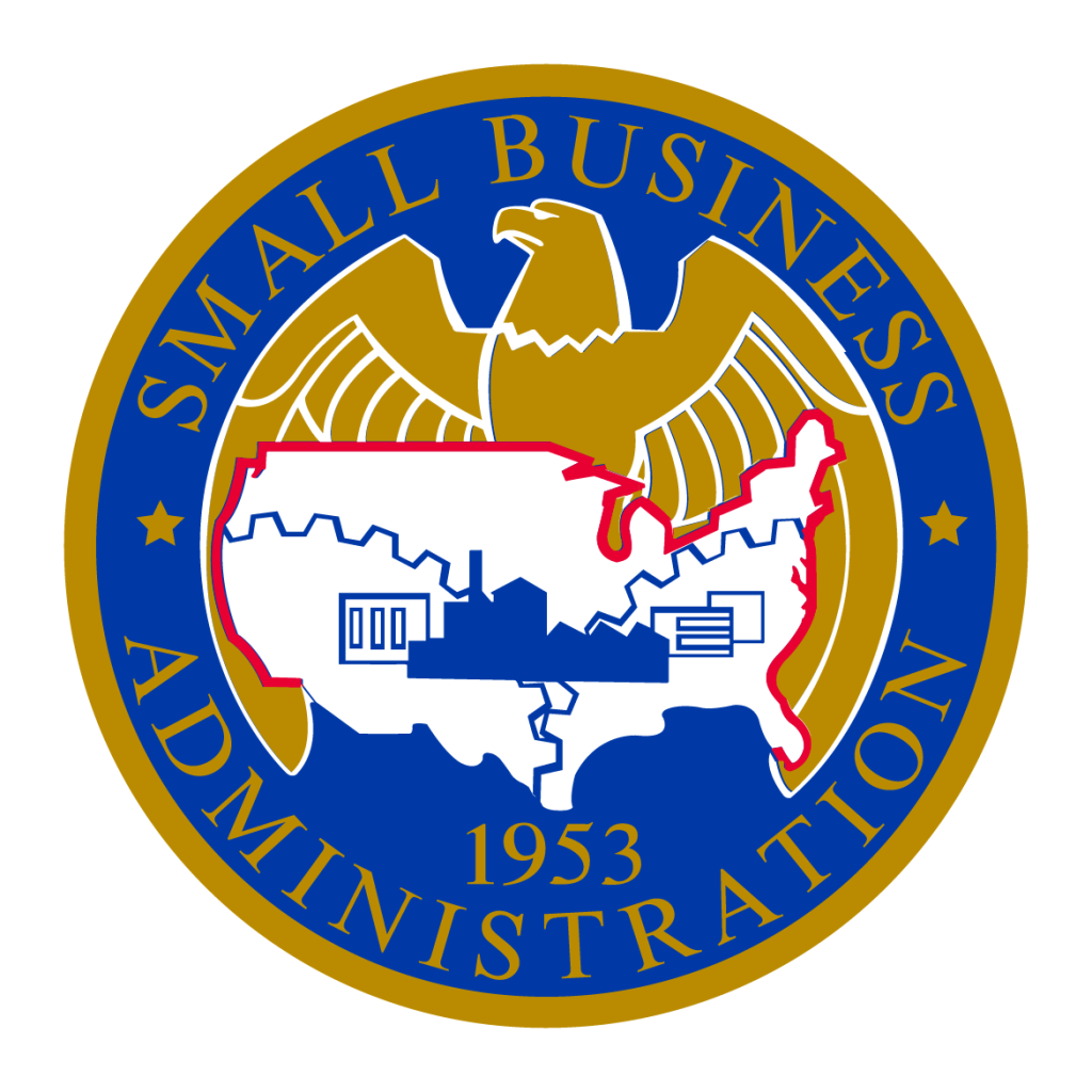 SBA color seal with border for the footer